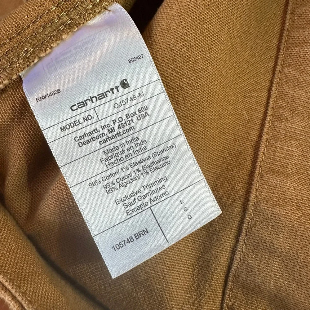 Carhartt OJ5748-M Berwick Brown Jean Relaxed Fit Jacket Men's Large - Picture 14 of 14